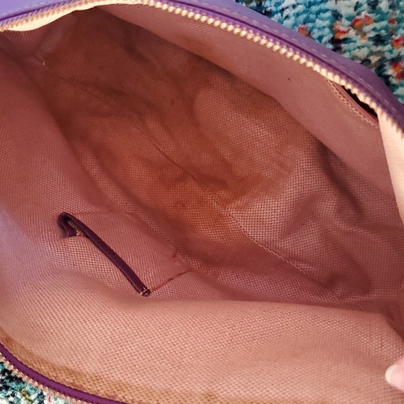 Dooney & Bourke Luna Hobo Bag Purse Purple Leather - Picture 5 of 8